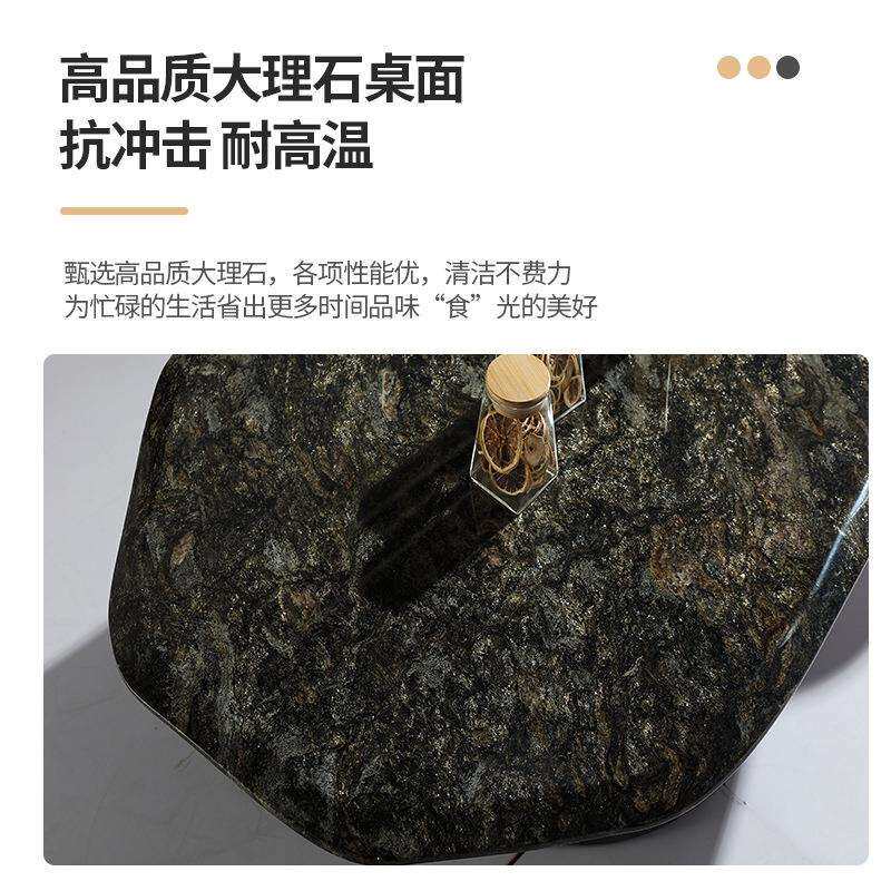 岩板茶几客厅家用轻奢简约茶桌椭圆形网红小户型跨境大理石茶几