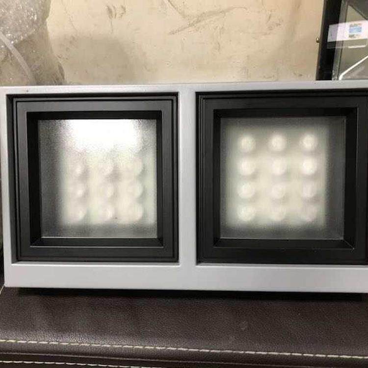 LED方形轨道灯 博物馆画廊橱窗展示灯2*24W四线轨道灯成品 套件