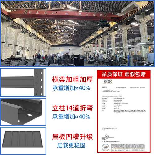 仓库重型货架加厚可调节置物架储物架仓储库房移动货架层铁架子