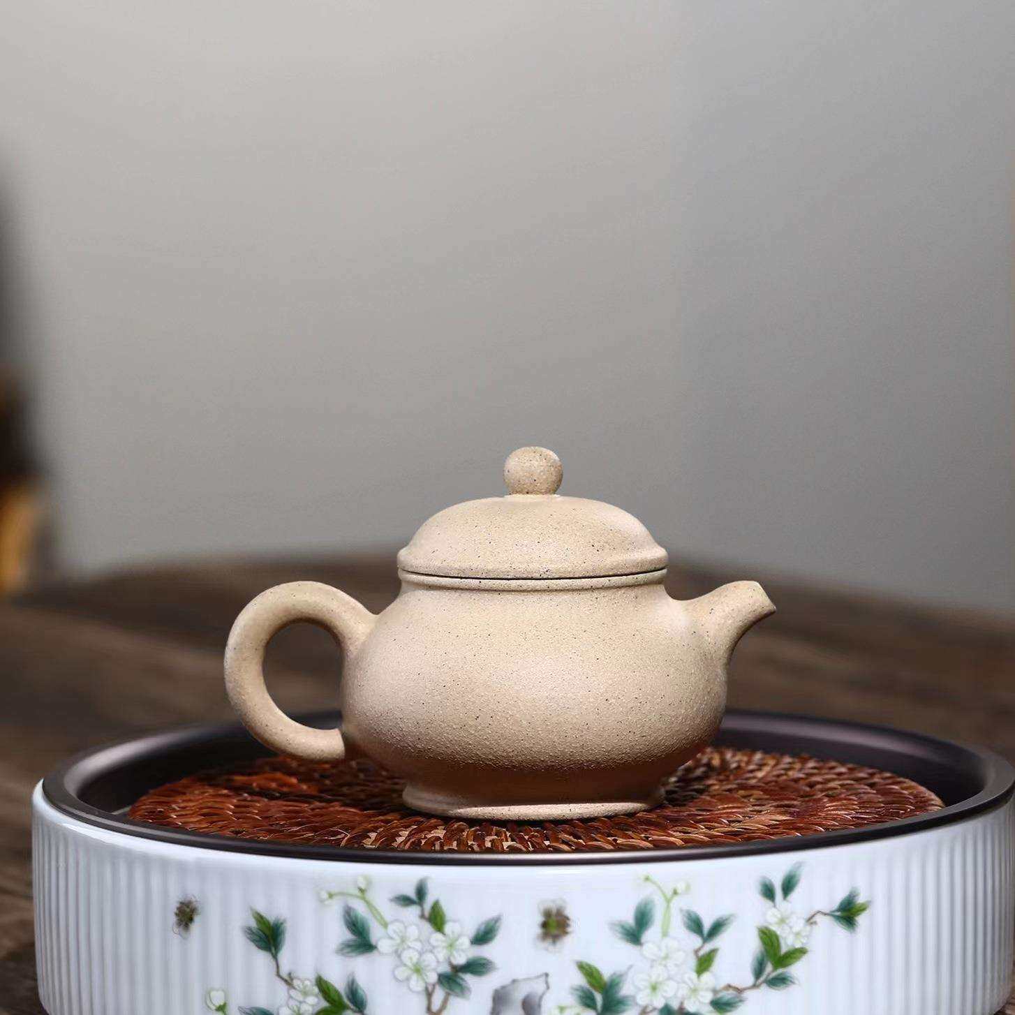 正宗宜兴小容量紫砂壶原矿陈腐白段泥小品潘壶一人功夫泡茶壶茶具