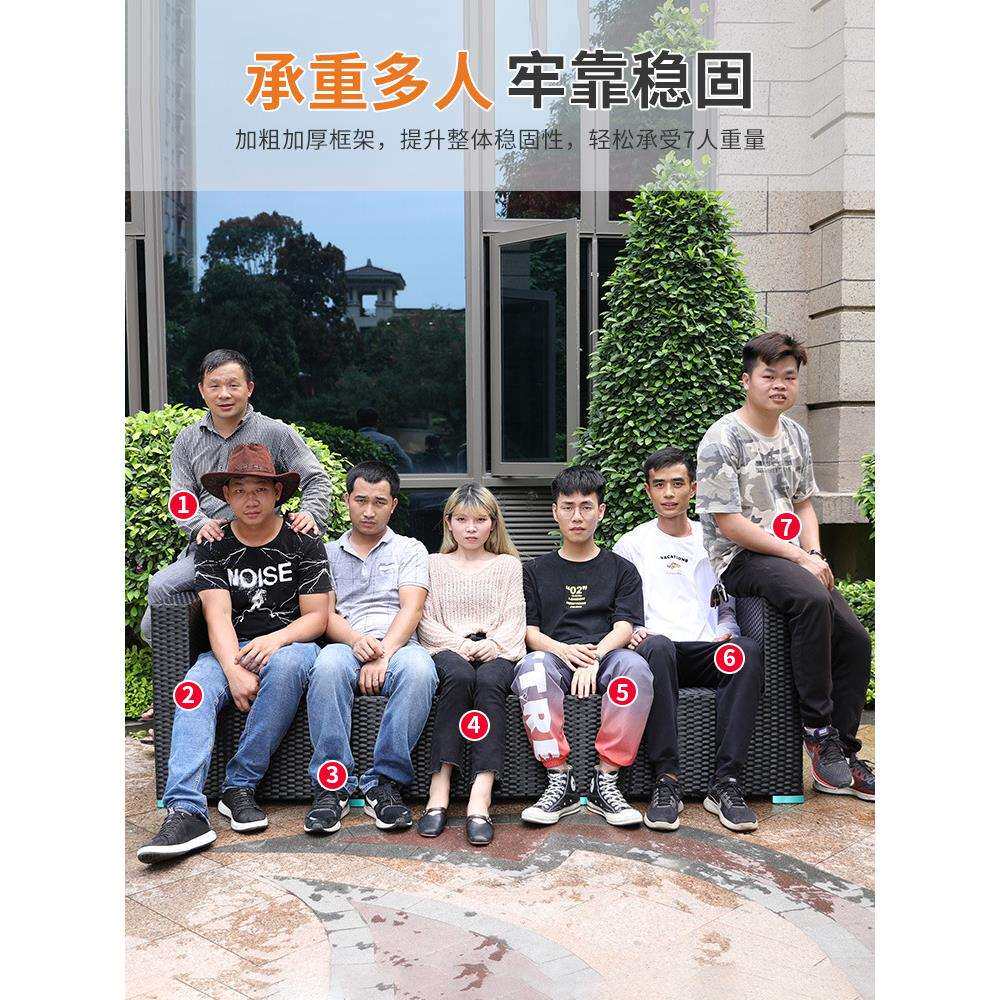 户外沙发藤编客厅藤椅庭院露天家具室外防晒防水三人腾艺庭院组合