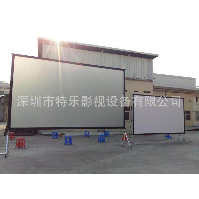 3D影院幕200寸舞台幕布4:3/金属软幕快速折叠幕带航空箱