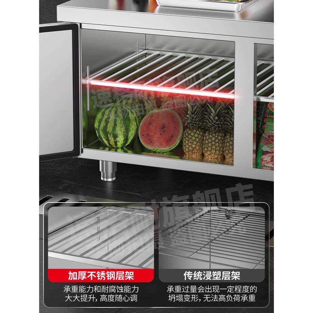 速格耐冷藏工作台冷冻柜商用冰箱平冷冰柜操作台冰柜保鲜冷柜厨房