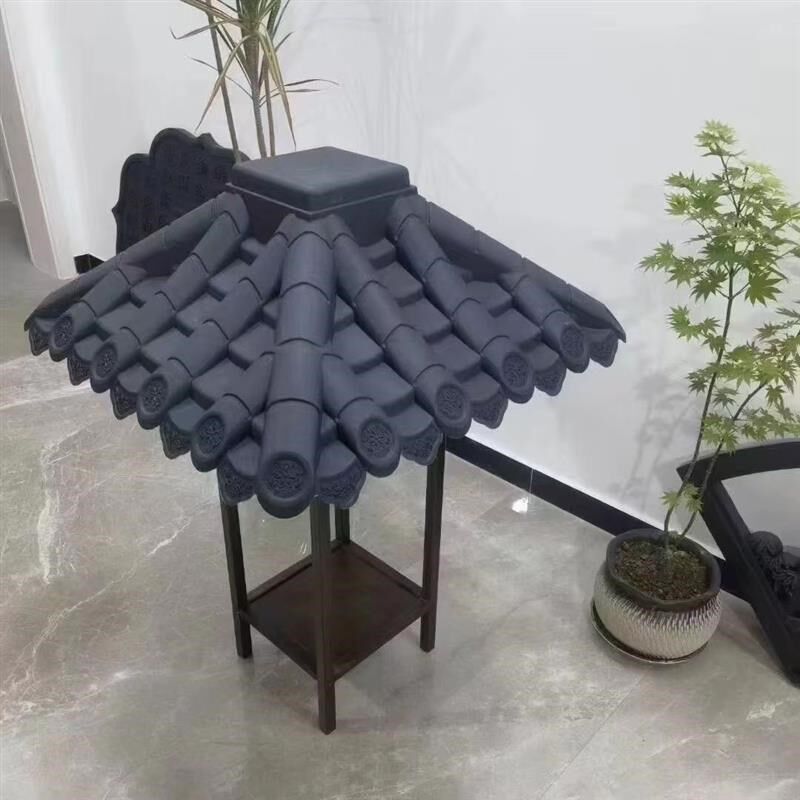 柱子帽成品屋檐盖帽庭院中式合成塑料仿古瓦建筑一体装饰大门顶帽