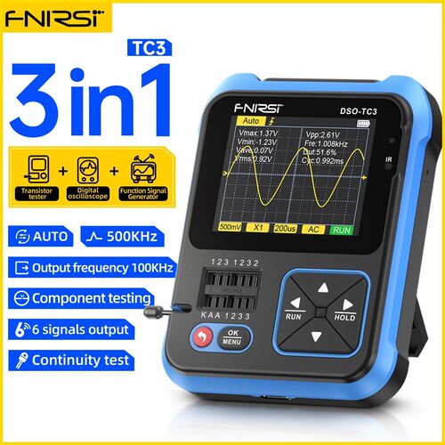 FNIRSI DSO-TC3 3 in 1 oscilloscope&Signal Generator&LCR Test