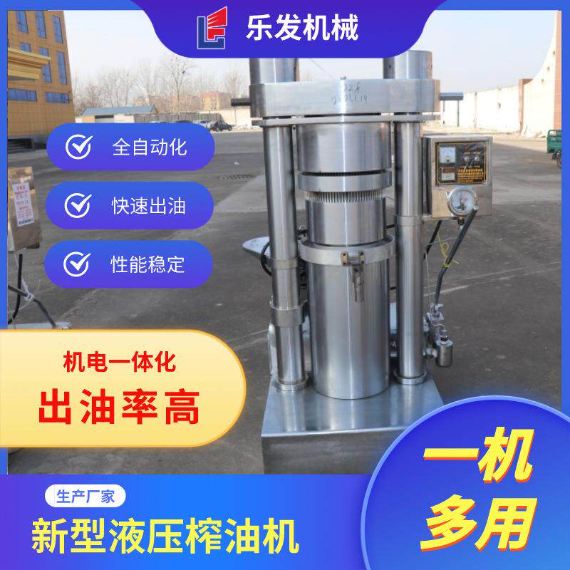 乐发核桃压油机油厂生产线芝麻炸油机商用40斤型全自动液压榨油机