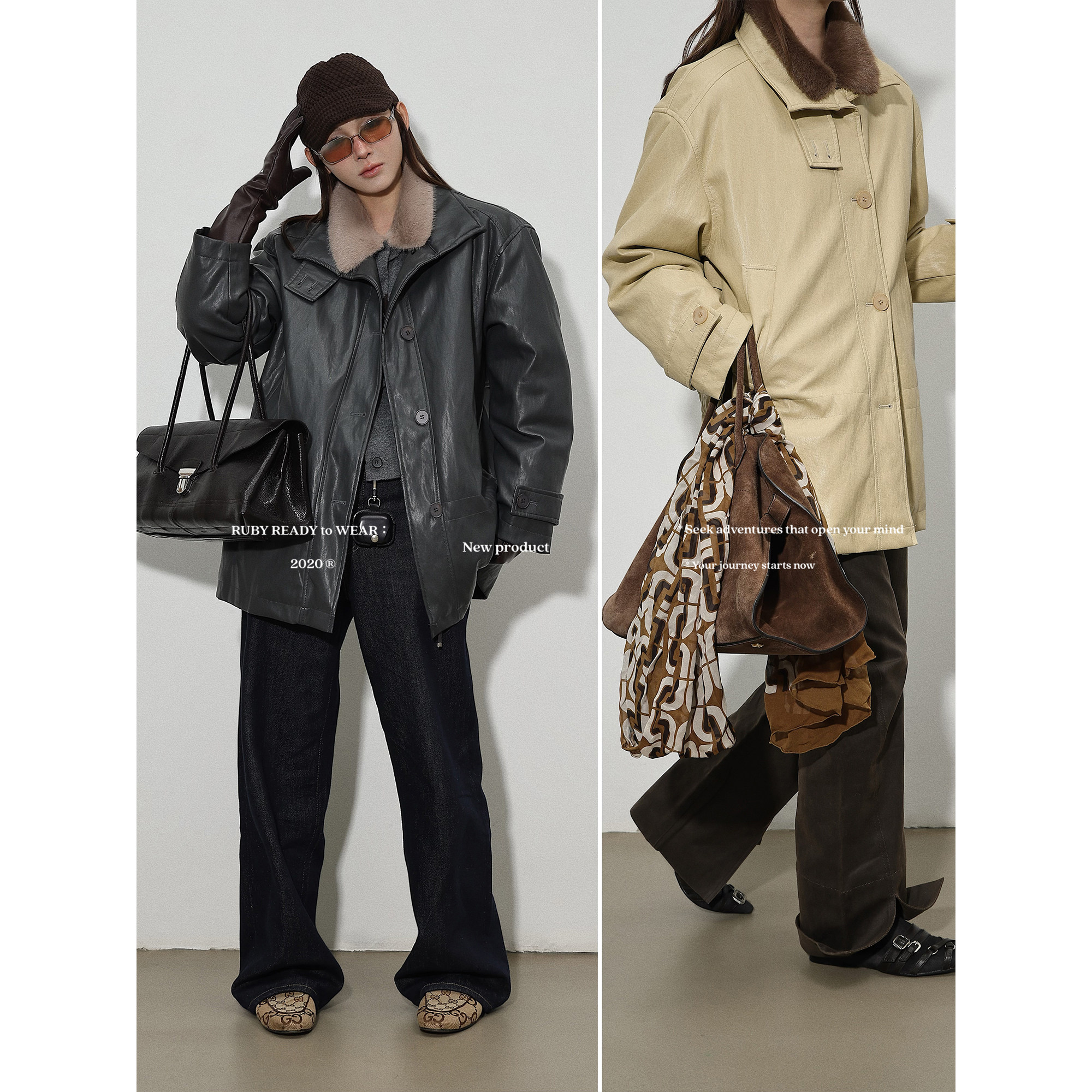 Rubyoffice中长款风衣羽绒服女设计感小众蛋白皮宽松工装外套,女装/女士精品,羽绒服,淘宝优惠券,粉丝福利购,淘宝优惠卷