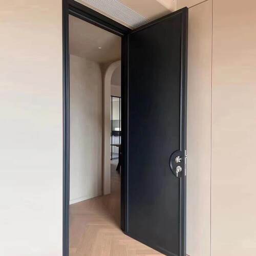 法式复古门欧式实木门复合烤漆门家用卧室门中古黑色木门玻璃门