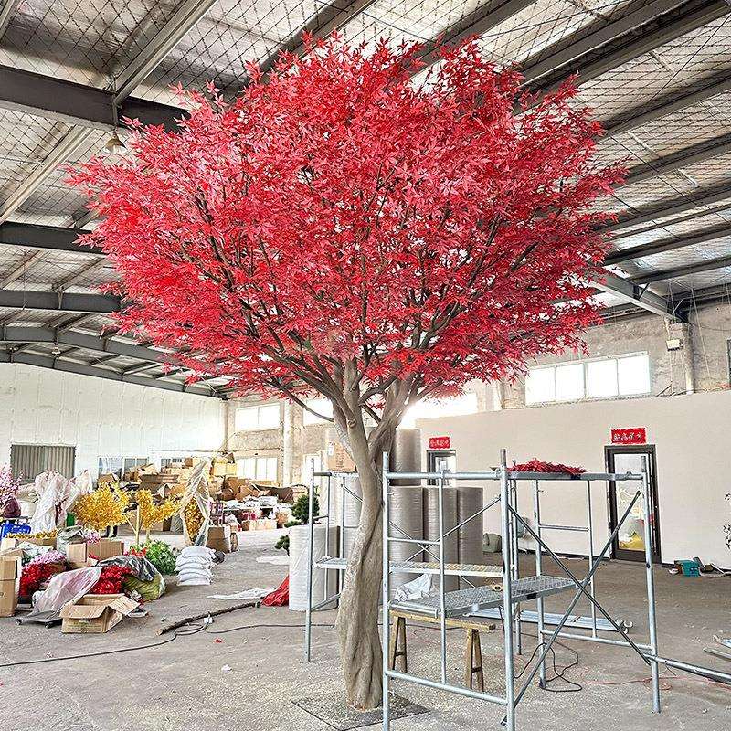 传奇景观仿真红枫树大型假树室内植物装饰商场酒店绿植落地造景