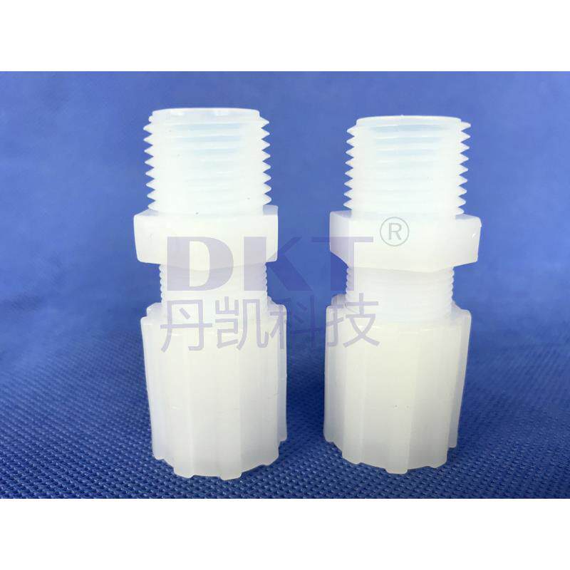 厂家PFA水管防水电缆固定外牙接头直通耐高温耐腐蚀耐酸碱