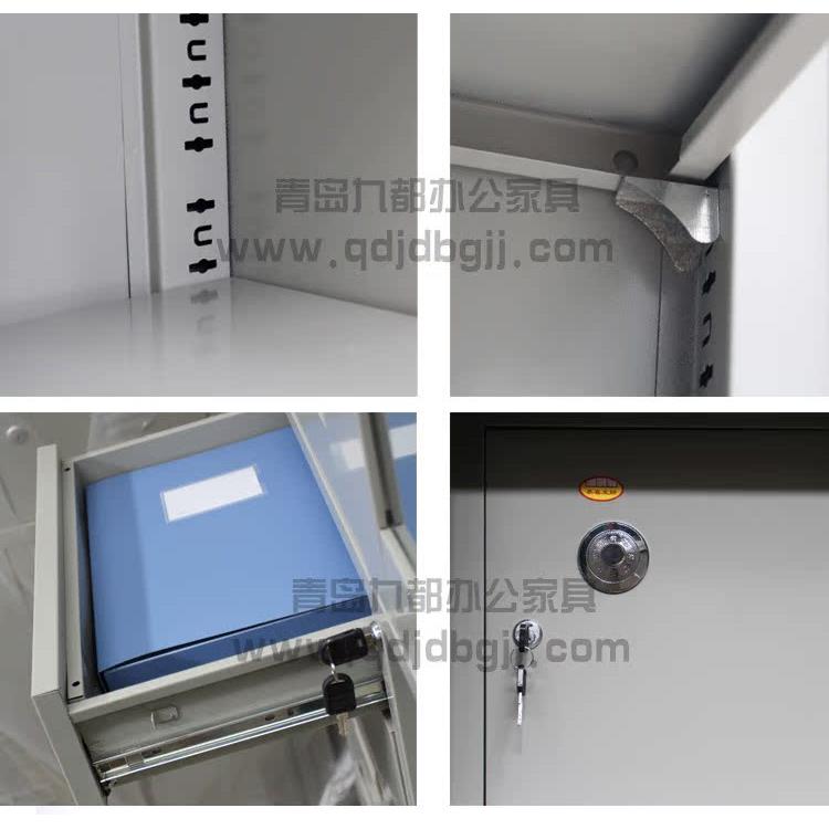 文件柜偏三斗上玻璃通体一体钢制文件柜办公档案柜新款加厚钢板