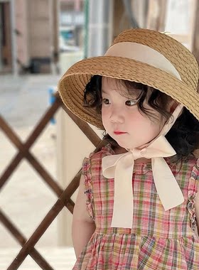 儿童时尚草帽宝宝亲子女童春秋季
