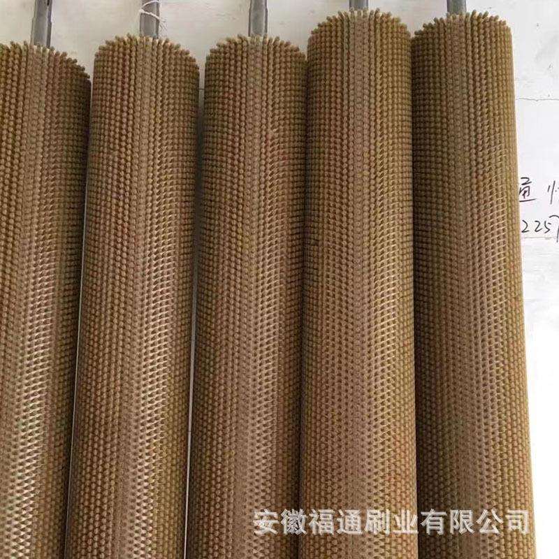 工业毛刷辊滚刷清洗机毛刷圆毛刷旋转硬毛尼龙刷筛沙机防堵