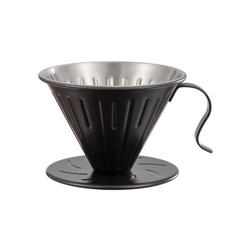 v60咖啡滤杯套装S型手柄不锈钢双重过滤网家用滴漏式咖啡漏斗