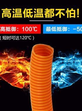 PP阻燃塑料波纹管穿线管 颜色阻燃电线套管 汽车线束电线保护软管