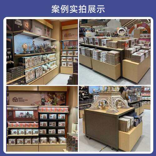 新款货架厨具厨房用品展厅样板间展示架开店铺商场钢木卖场陈列架