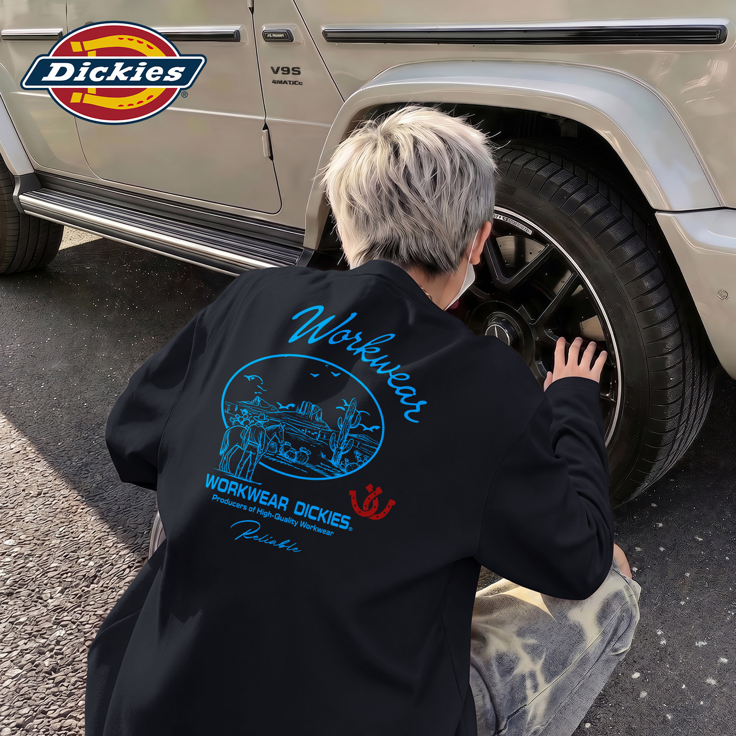 Dickies黑色长袖T恤2026秋季新