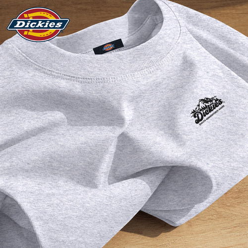 Dickies花灰色美式纯棉短袖T恤男