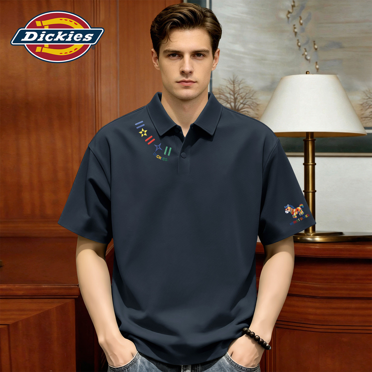 Dickies翻领短袖polo衫男款2026