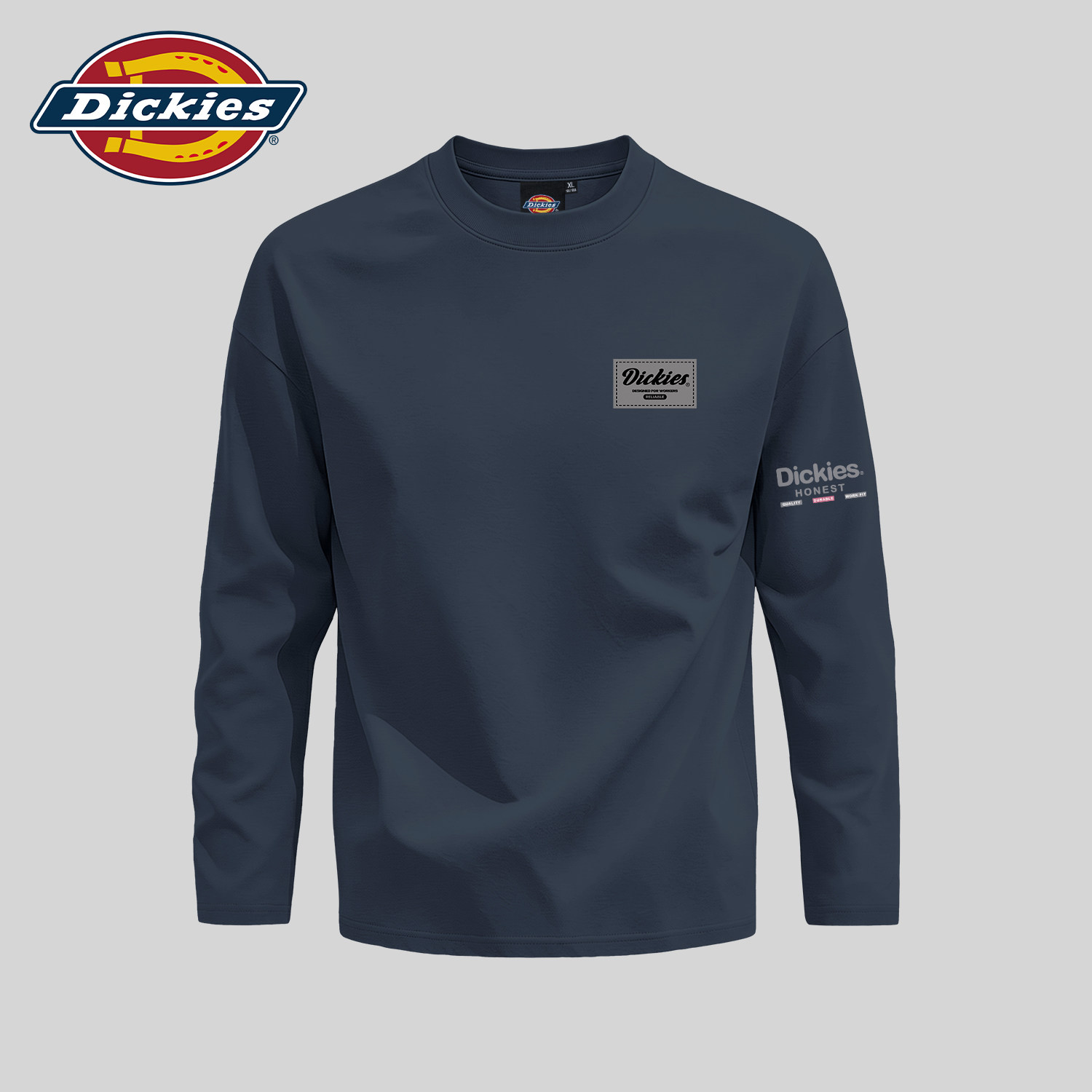 Dickies圆领宽松型长袖T恤男