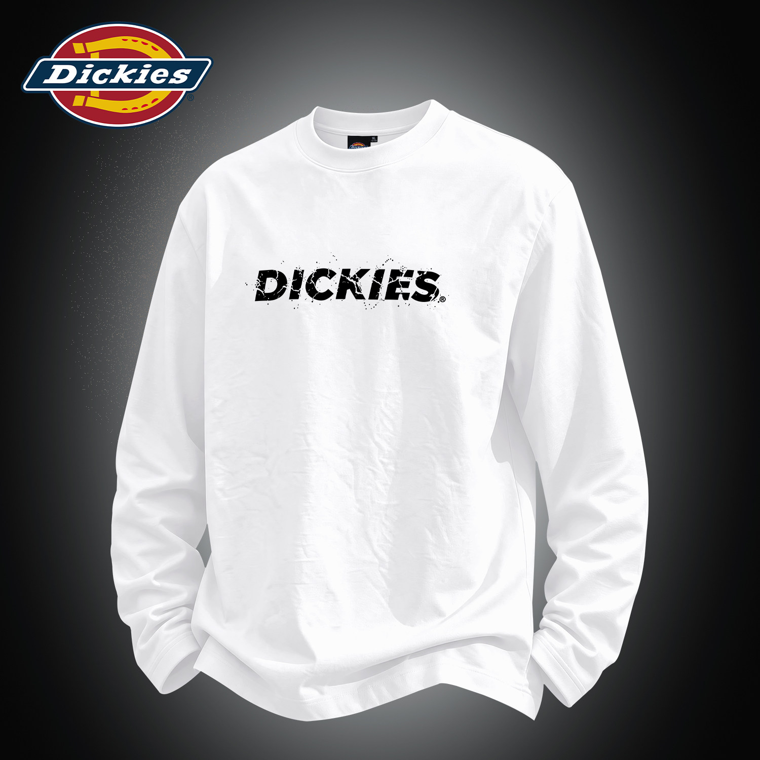 Dickies白色男生长袖T恤2026秋