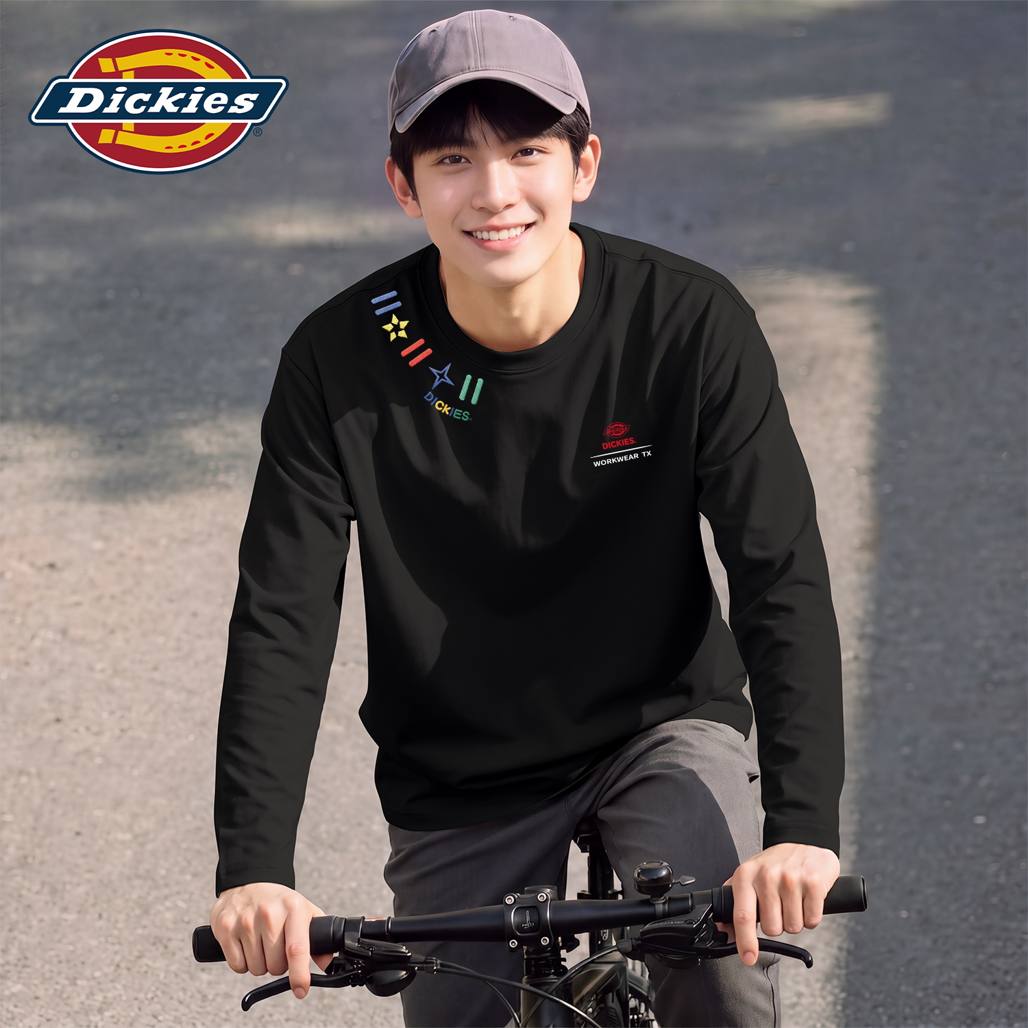 Dickies黑色纯棉长袖T恤男款2026