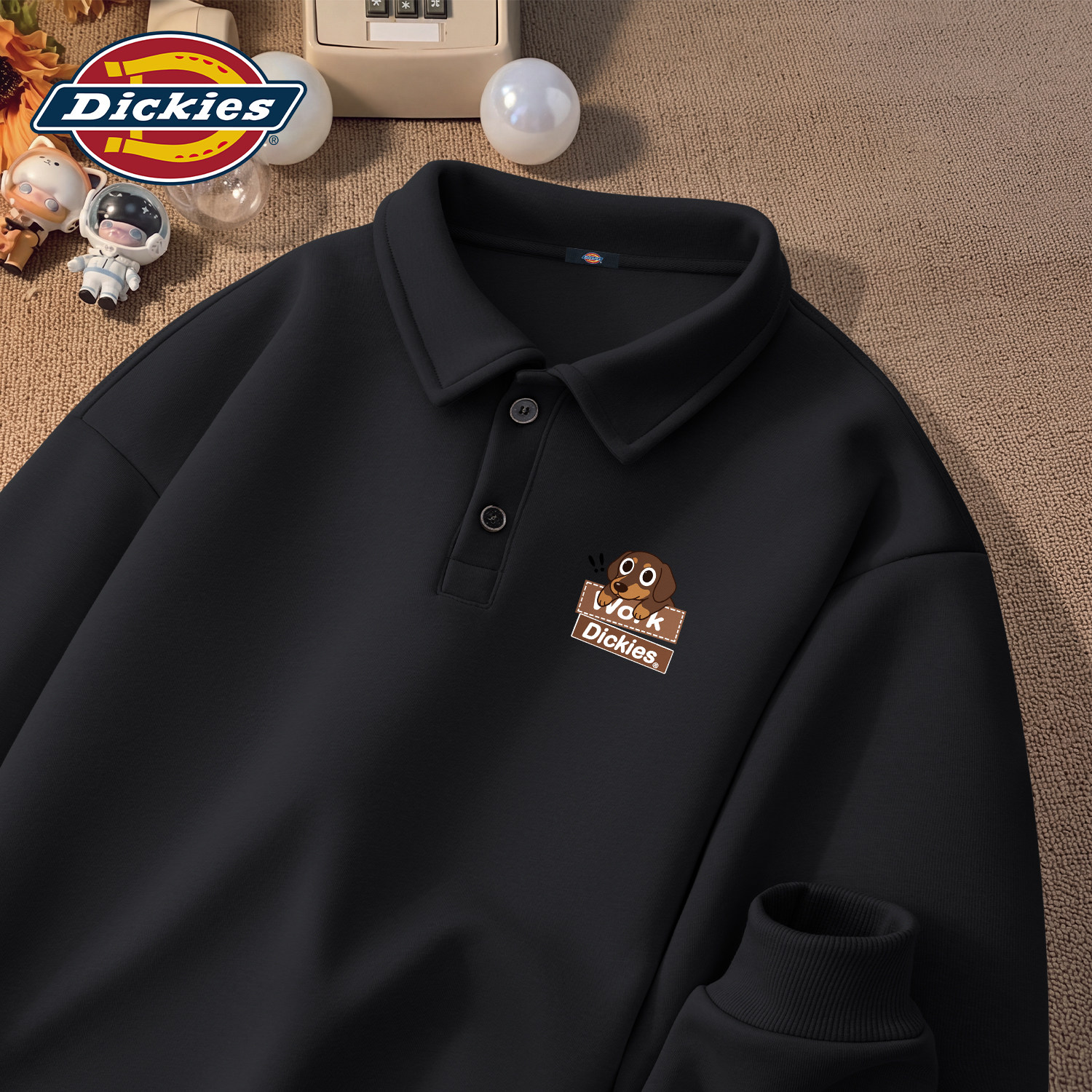 Dickies美式重磅polo衫卫衣男款