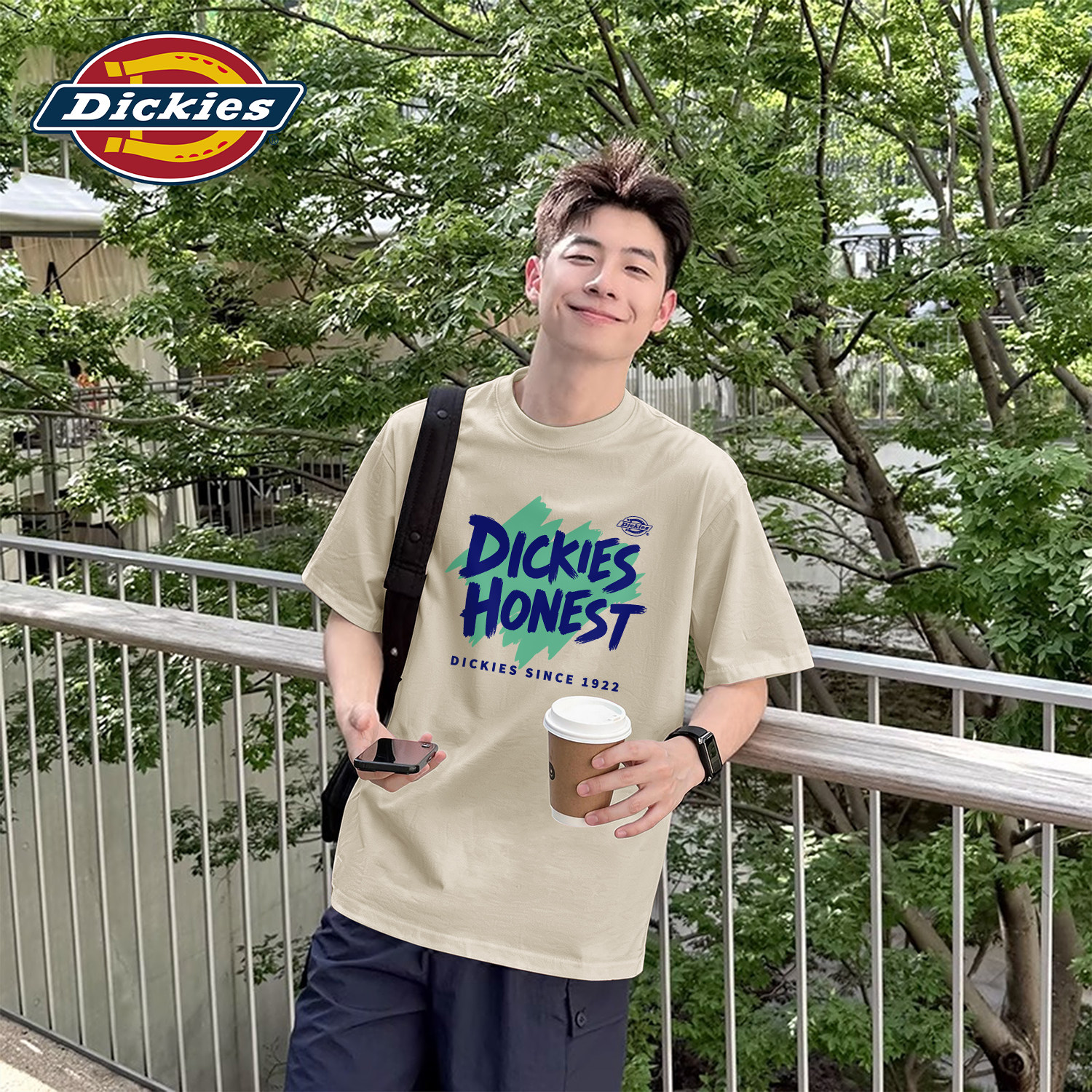 Dickies奶茶色青少年短袖T恤2026