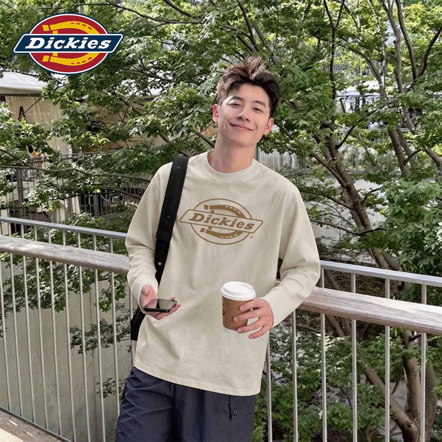 Dickies美式重磅纯棉长袖T恤男款