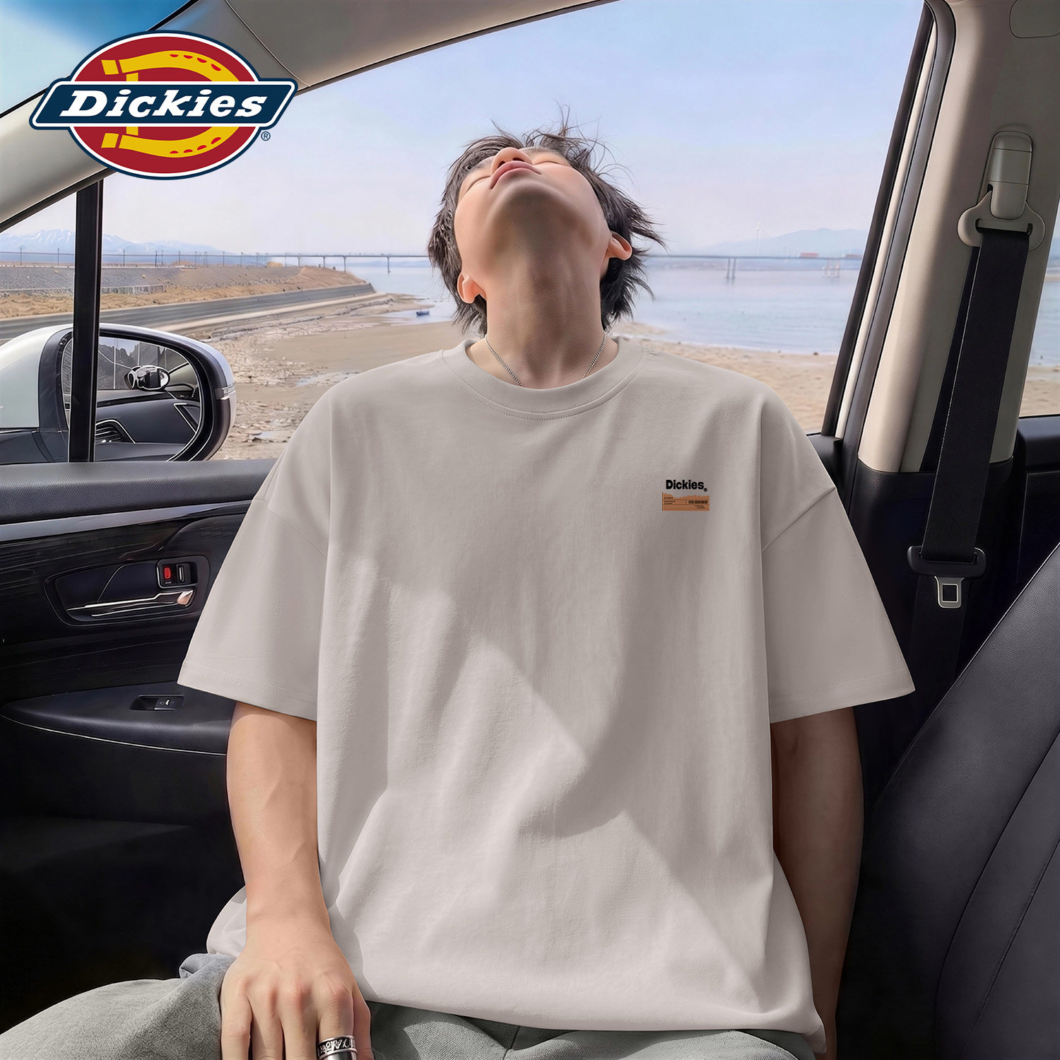 Dickies海鸥灰清爽男女款短袖T恤