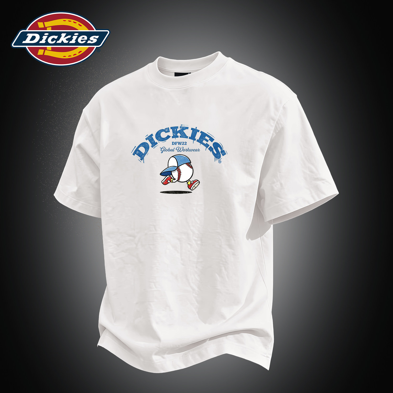 Dickies白色纯棉短袖T恤男女同款