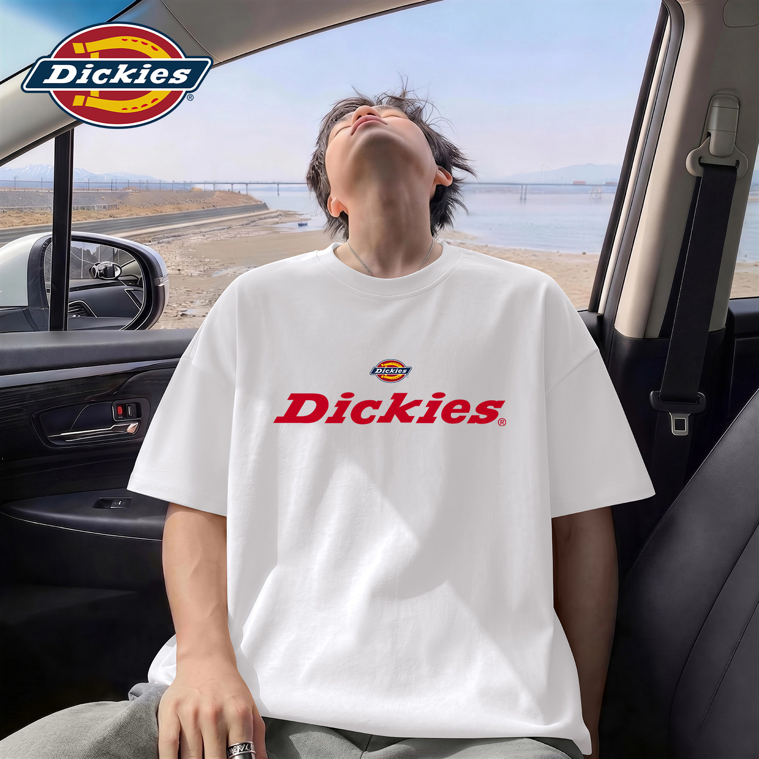 Dickies白色纯棉短袖T恤男生