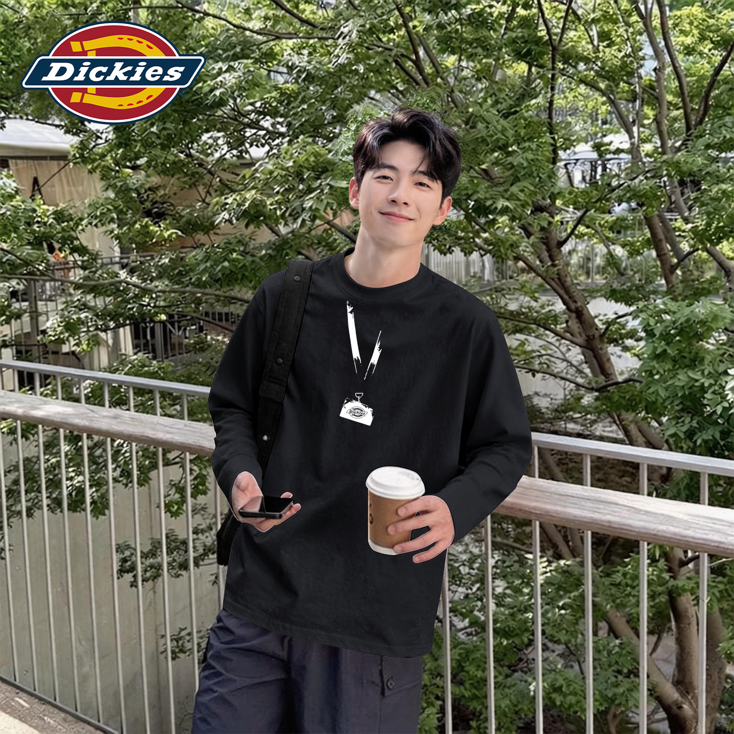 Dickies黑色长袖T恤2026秋季