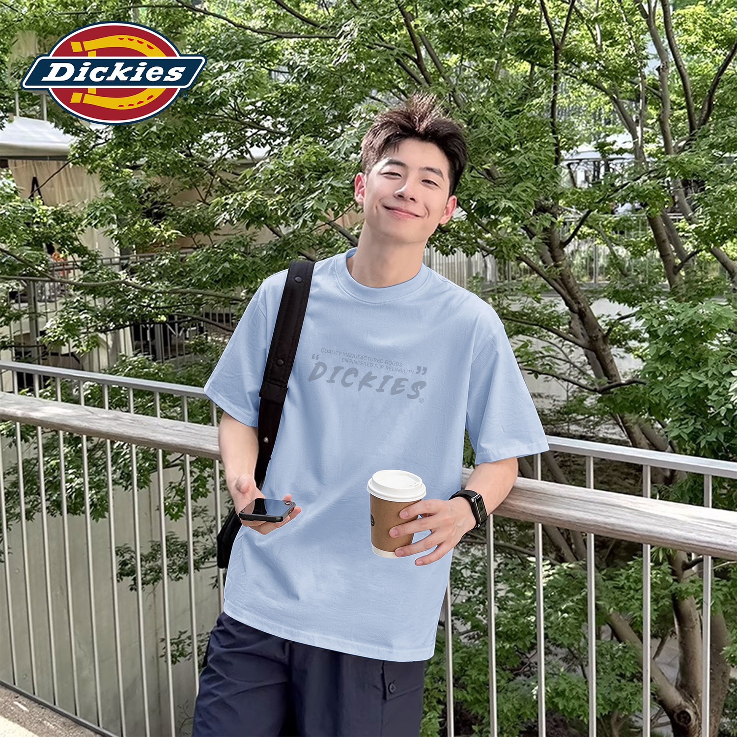 Dickies冰川蓝短袖T恤男女同款