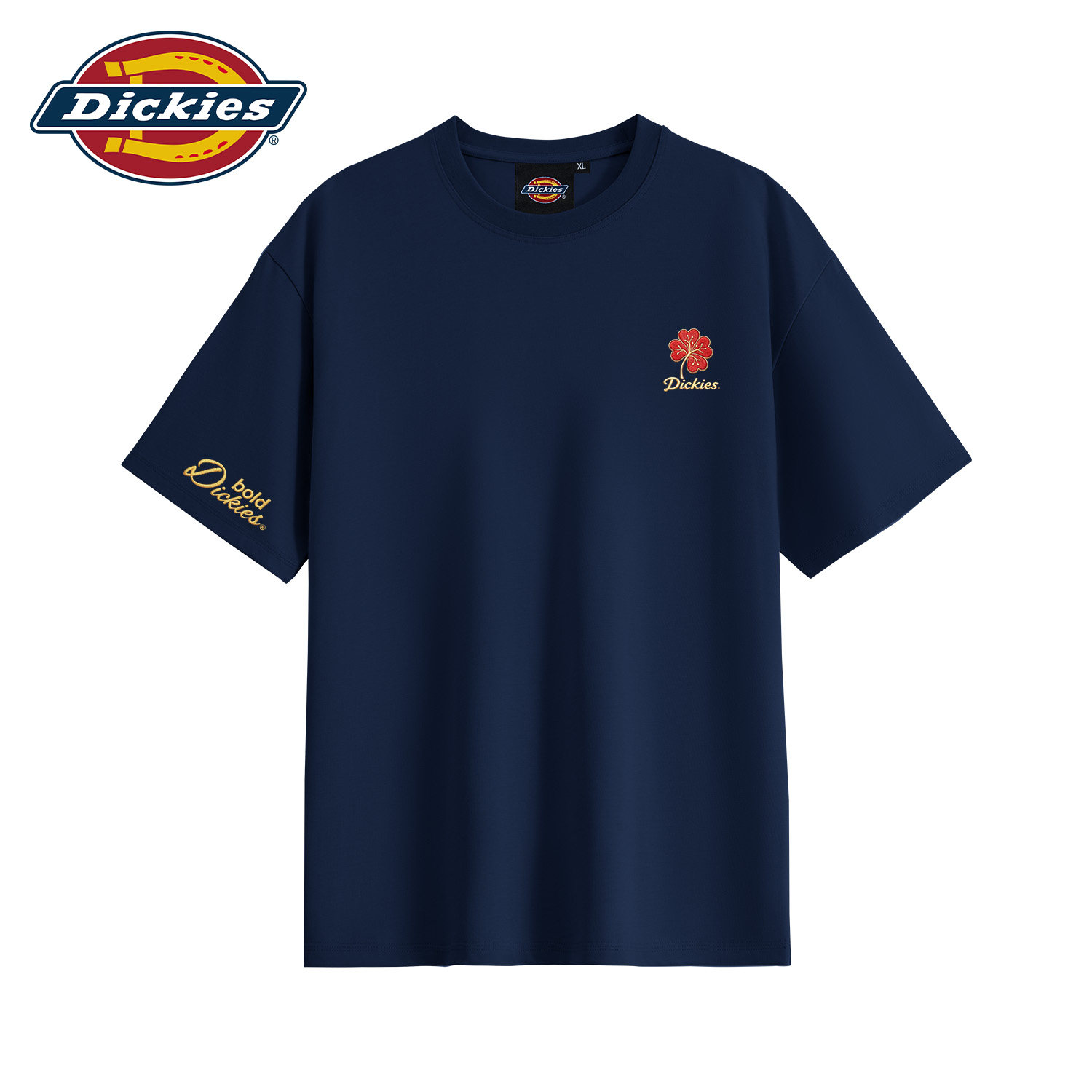 Dickies藏青色潮流印花短袖T恤男