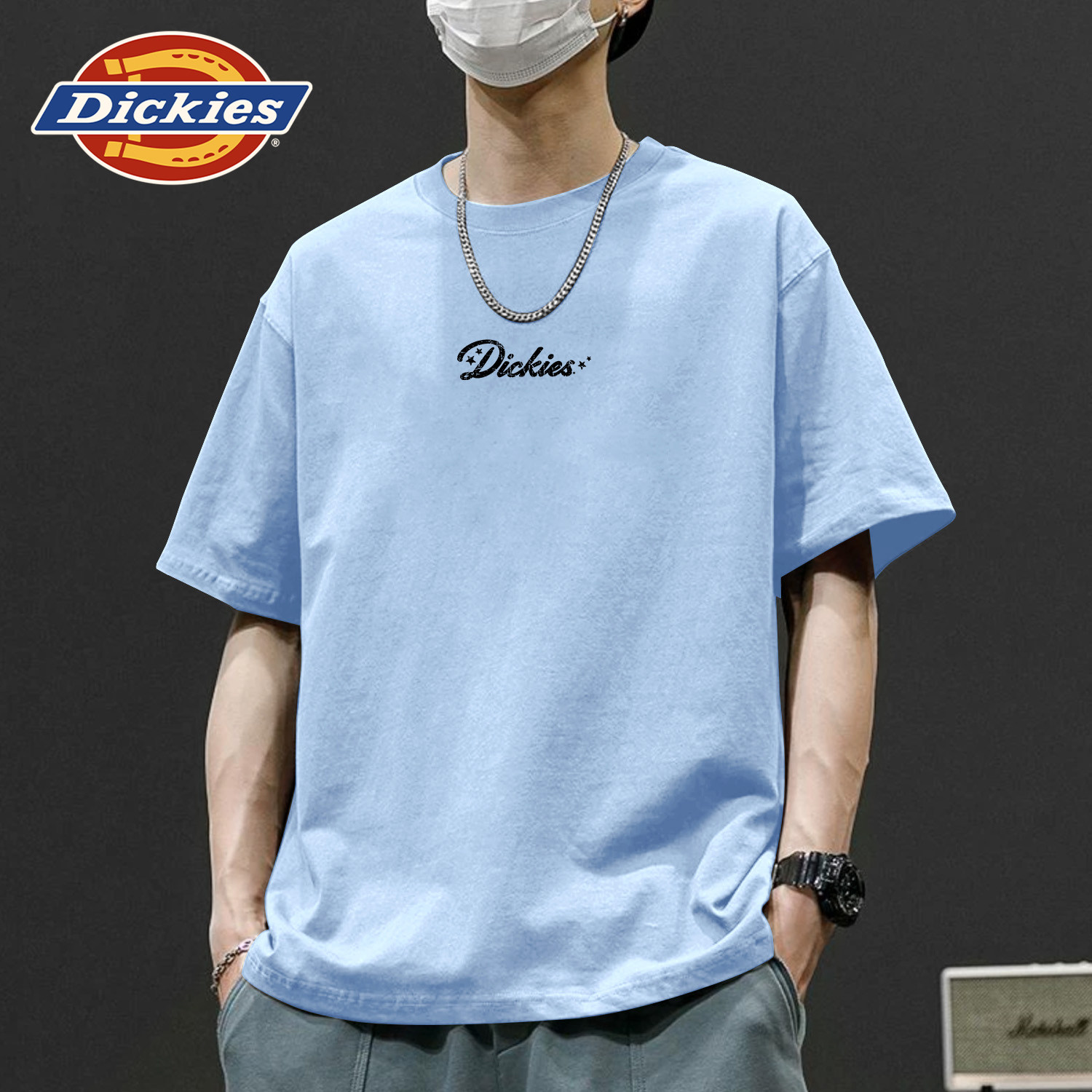 Dickies字母印花男生短袖t恤纯棉