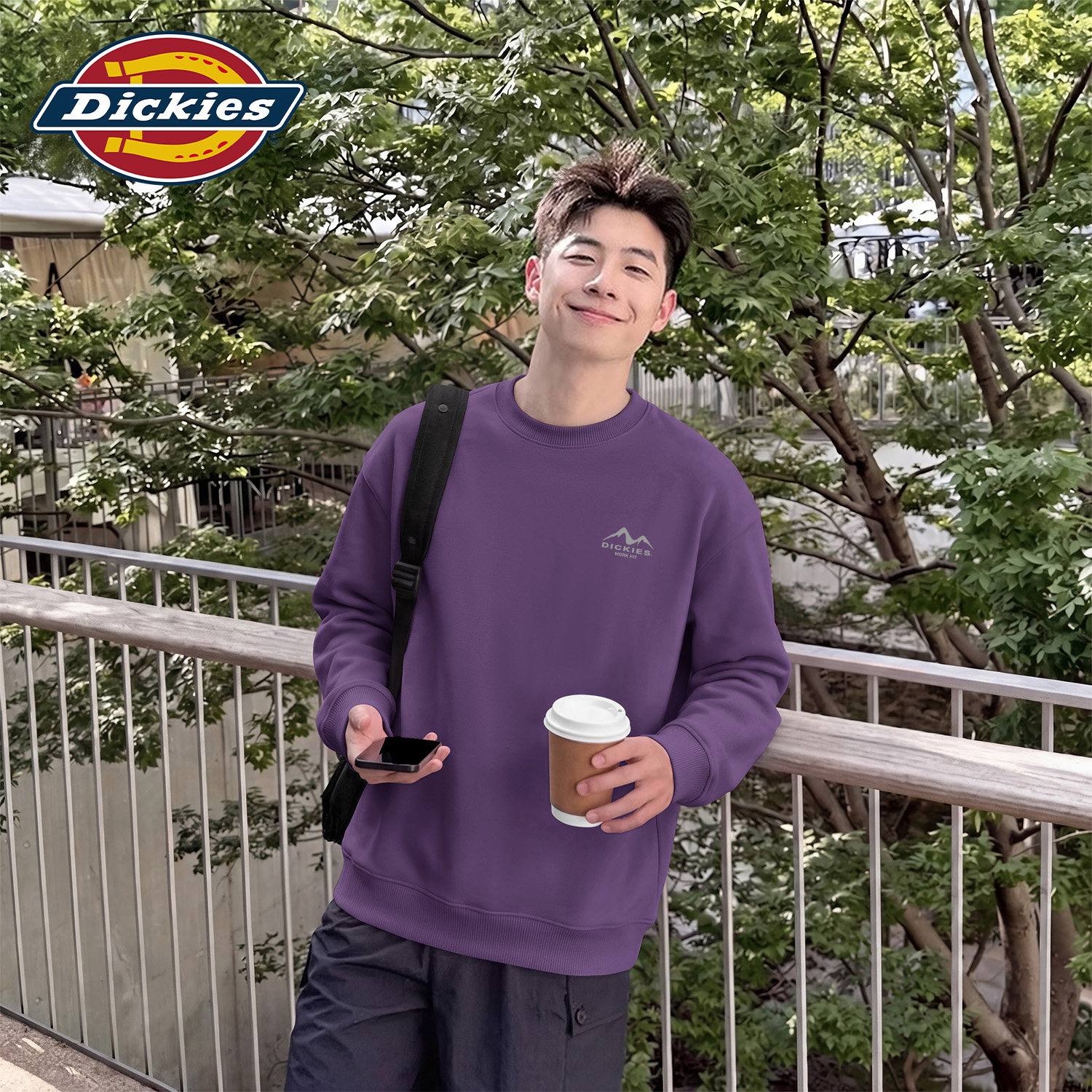 Dickies美式简约男生圆领卫衣
