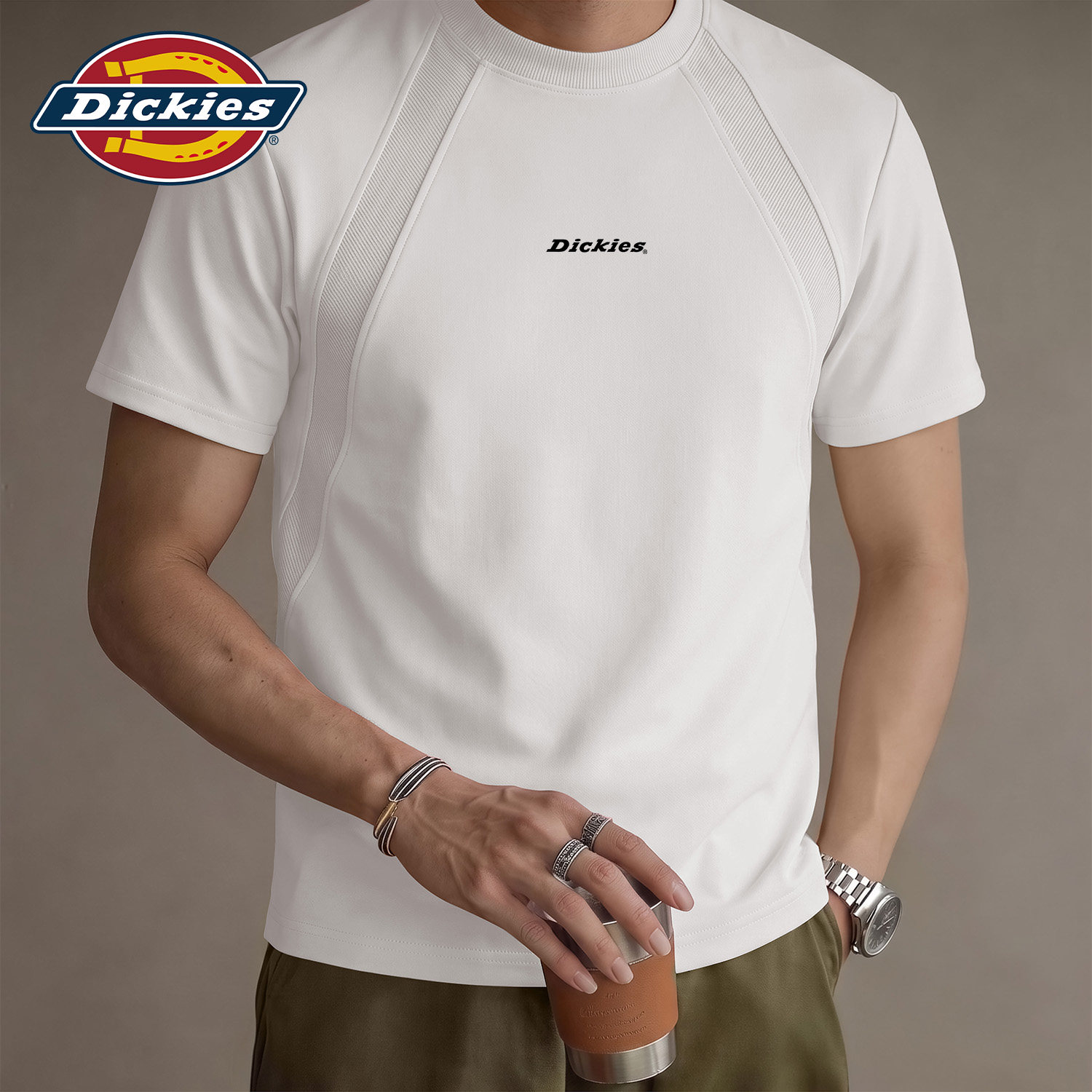 Dickies白色男士解构款短袖T恤20
