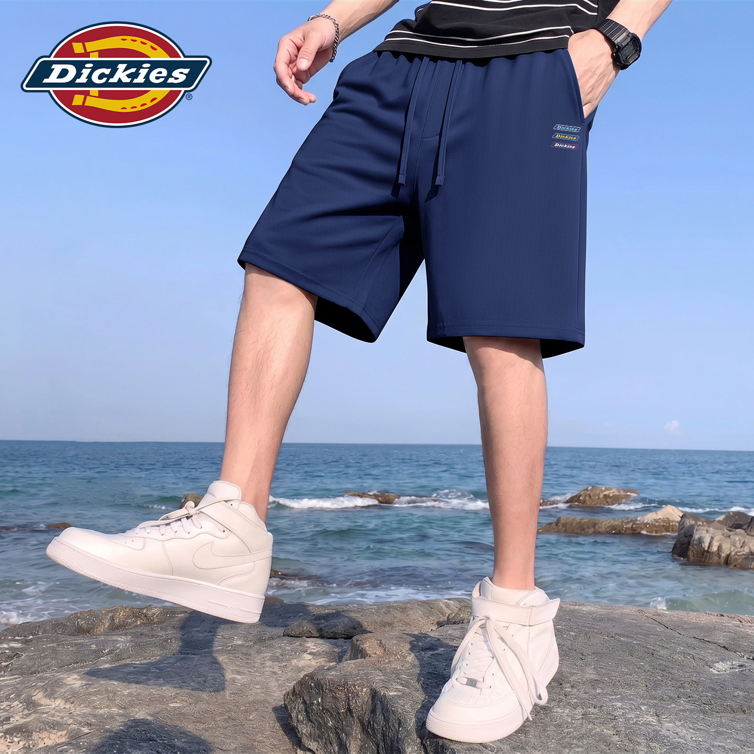 Dickies藏青色短裤男生运动裤