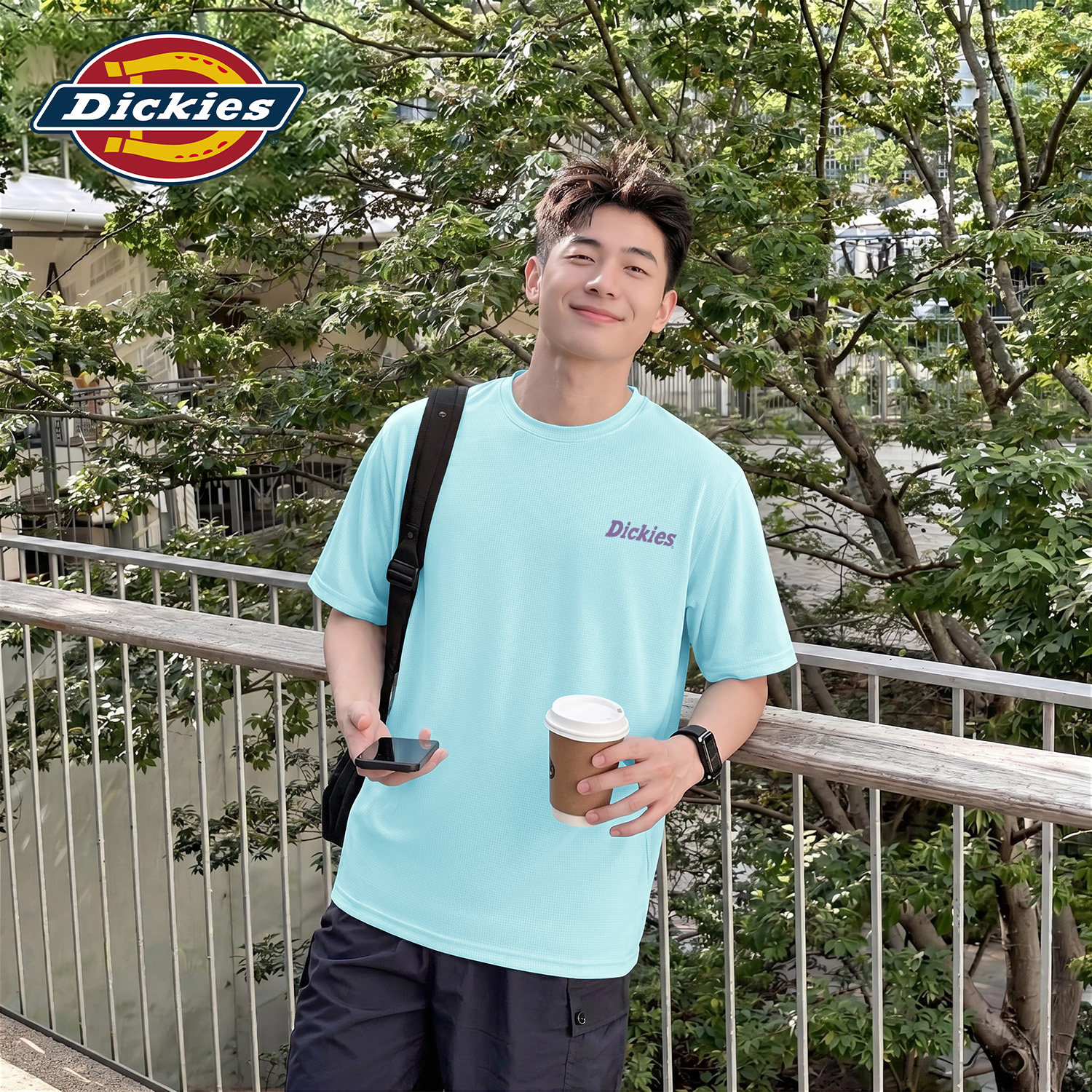 Dickies薄荷绿凉感冰丝短袖T恤男2026夏季新款男女款宽松百搭半袖