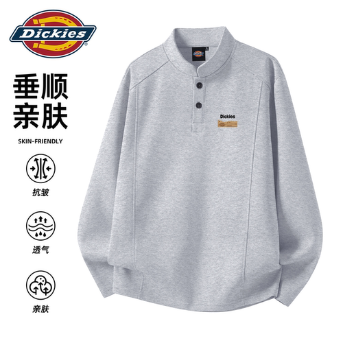 Dickies美式解构亨利领卫衣男士