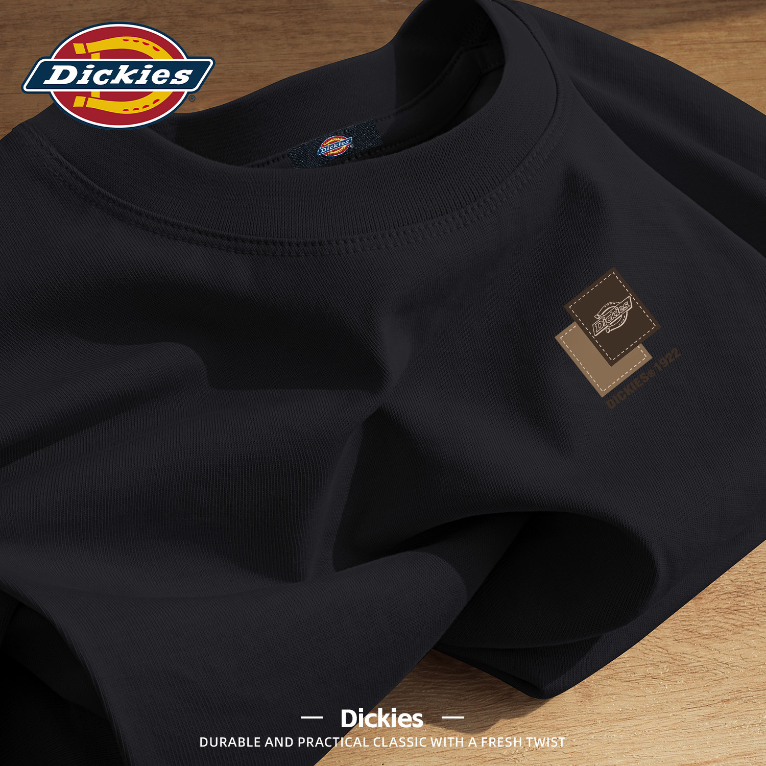 Dickies黑色纯棉短袖T恤2026新款