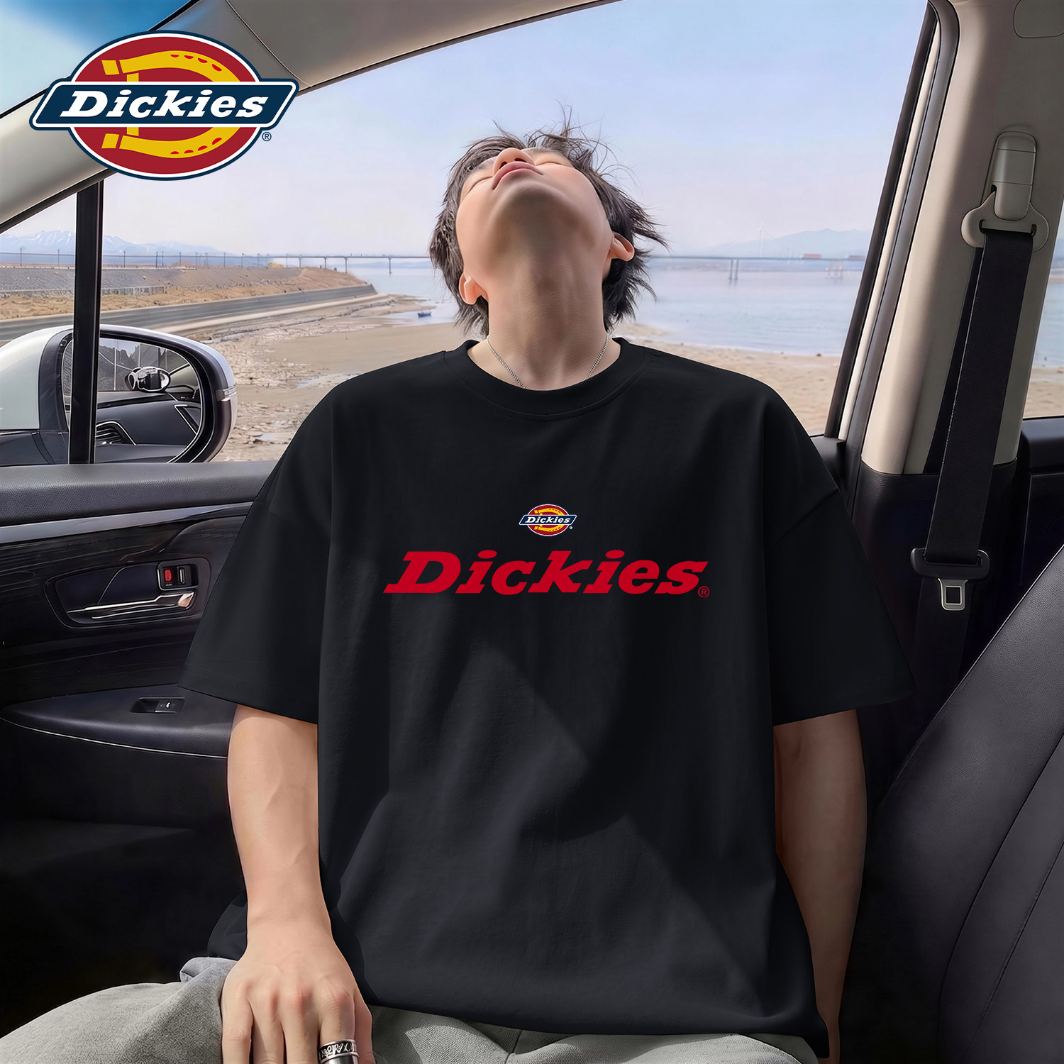 Dickies黑色纯棉短袖T恤男2026