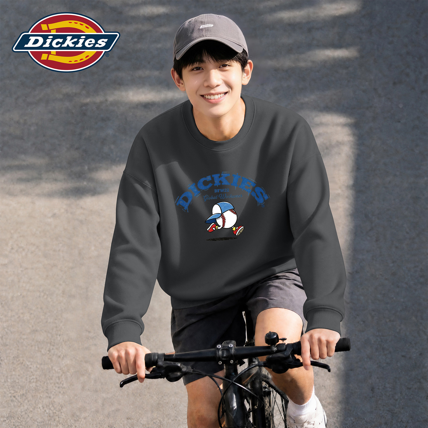 Dickies圆领打底衫长袖卫衣男士
