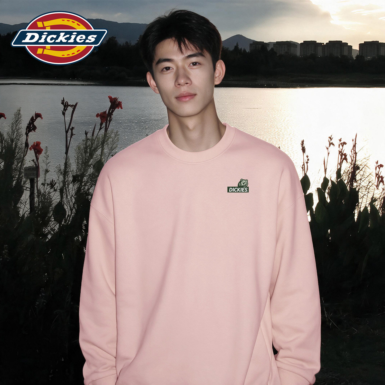 Dickies美式潮流男款圆领卫衣2026秋季新款休闲舒适男装大码上衣