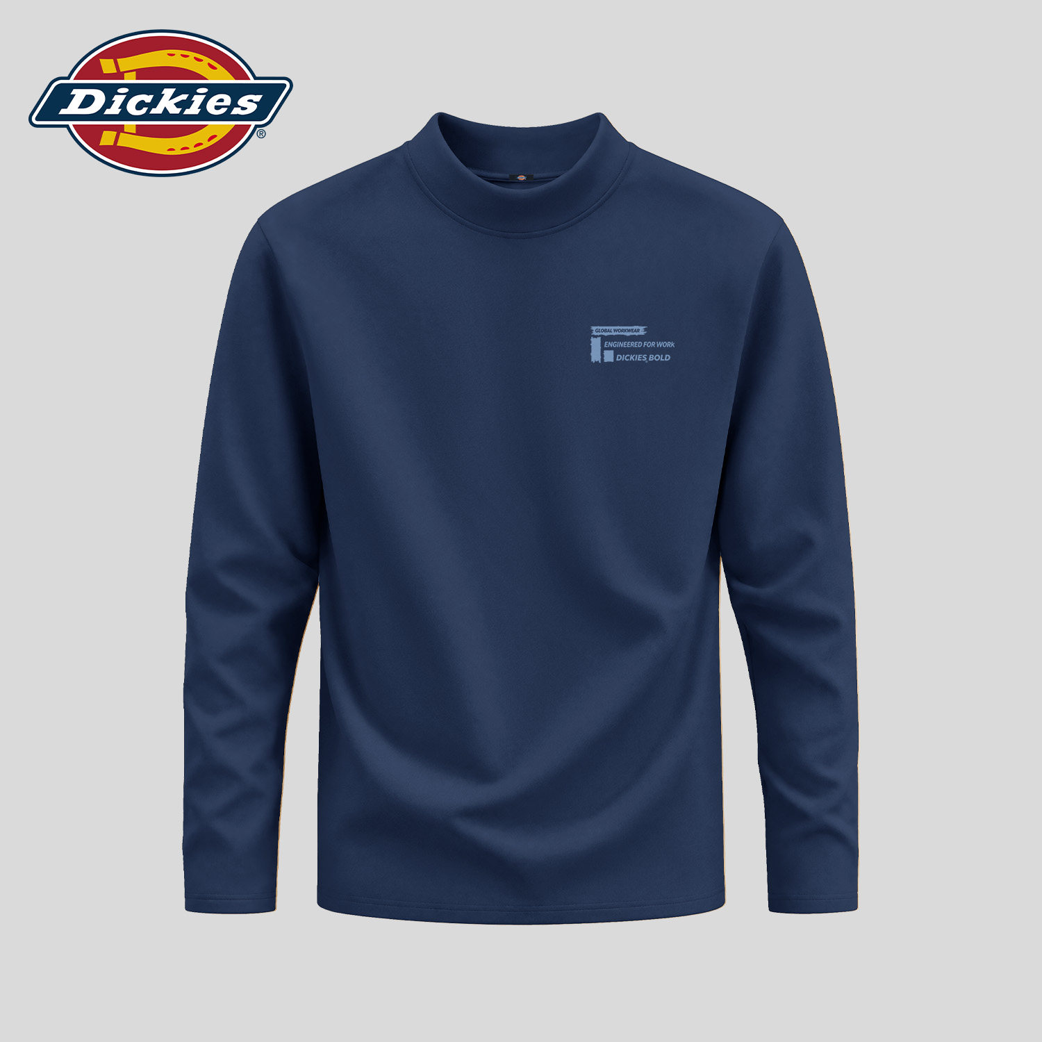 Dickies藏青色男生秋冬半高领