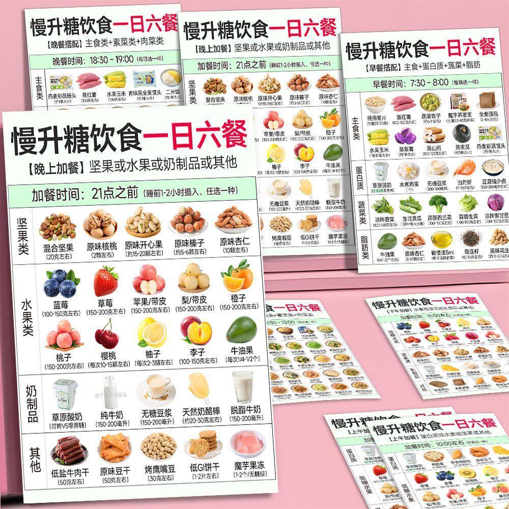 慢升糖一日食谱笔记本装饰贴纸