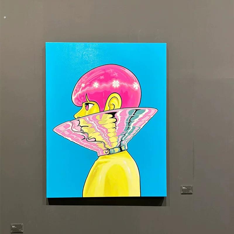 旗安84韩国小众艺术家波普风超现实主义版画客餐厅卧室潮流挂壁画