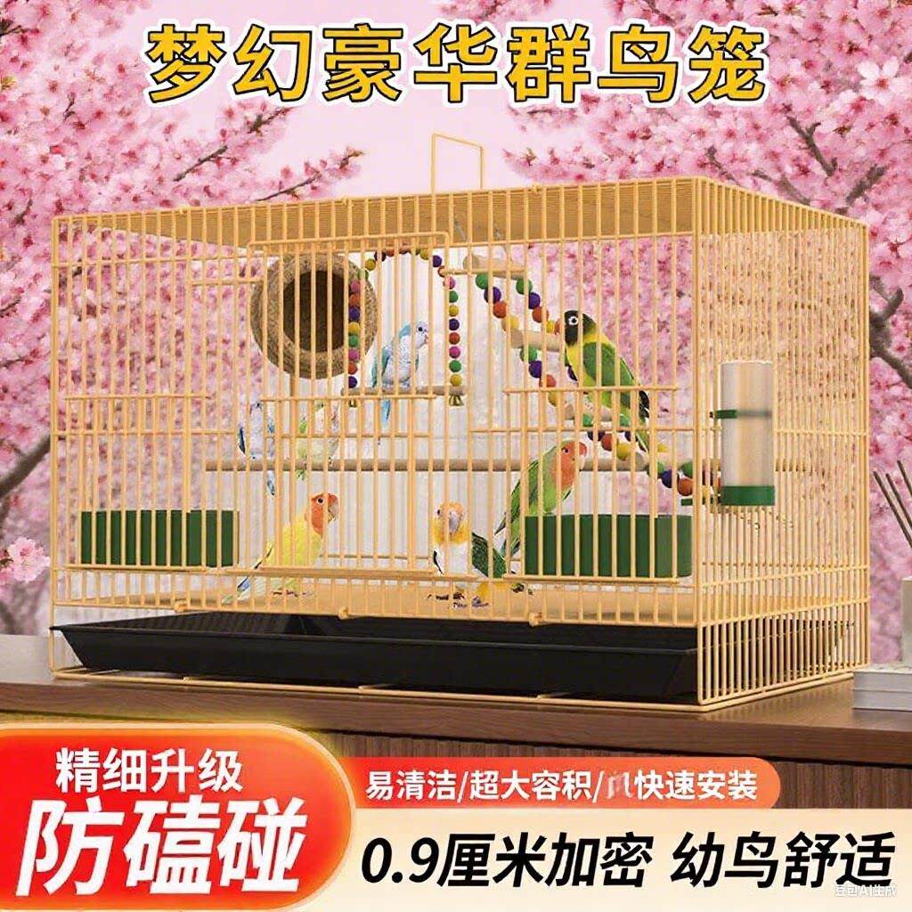 大号鸟笼旧货市场家用八哥玄凤牡丹虎皮鹦鹉专用超大号豪华繁殖