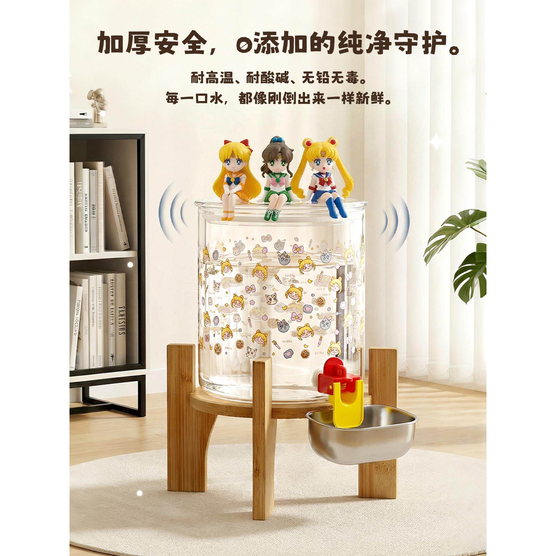 宠物饮水机不插电静音大容量悬浮水碗虹吸自动蓄水宠物小狗喂水桶